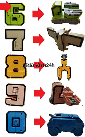 Đồ Chơi Lắp Ghép Bộ Chữ Số Biến Hình Từ 0 1 2 3 4 5 6 7 8 9 Thành Robot - Đồ Chơi Trẻ Em HT SYS - Đồ Chơi Xếp Hình