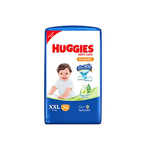 Tã/bỉm quần Huggies Skin Care Super Jumbo XXL54 miếng với tràm trà dịu da