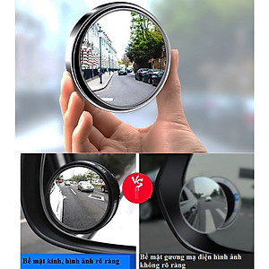 Gương Cầu Tròn Chiếu Hậu Xoay 360 Độ Kính Cao Cấp Cho Xe Hơi, Phụ Kiện Cho Ô tô, Mở Rộng Tầm Nhìn Tối Đa, Quan Sát Dễ Dàng Theo Nhiều Góc Độ, Giúp Lái Xe Chỉnh Hướng Thuận Tiện, Có Hai Màu Tùy Chọn, Phát Hiện Vật Cản Trong Các Điểm Mù, Dùng Được Cho Nhiều