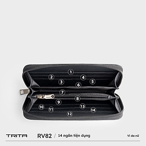 Ví Trita ( Thời trang nữ dáng dài cao cấp - Ví da RV82 )