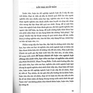Để Hoàn Thành Tốt Luận Văn Ngành Luật (tái bản lần thứ tư, có sửa chữa, bổ sung)