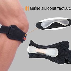 Đai bảo vệ đầu gối AOLIKES A-7918 đệm silicone hỗ trợ xương bánh chè Magnetic Knee Support Belt