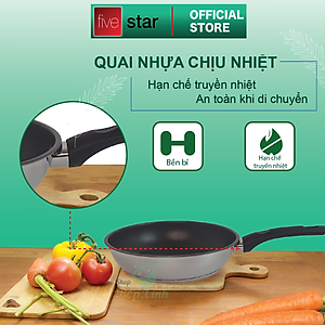 Bộ nồi chảo cao cấp Fivestar Plus 6 món nắp inox | tặng 1 vá canh