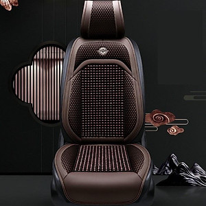 Lót Ghế Hạt Gỗ Ô Tô Loại Cao Cấp, Bọc Ghế Ô Tô Chống Nóng, Massage Lưng, Hạt Gỗ Tự Nhiên, Da Sang Trọng