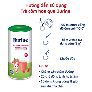 Trà cốm hoa quả Burine dinh dưỡng dành cho bé - Vị Mâm Xôi giúp hỗ trợ tiêu hoá, tăng cường đề kháng (Không dành cho trẻ dưới 6 tháng tuổi)