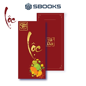 Combo 5 Cái Bao Lì Xì Thiết Kế Chữ Phúc, Tài, Phát, Lộc, Thọ - Tết Việt 2025 Giấy Cứng C150 Siêu Dày Dặn - SBOOKS