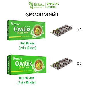 Kẹo thảo mộc Covitux (hộp 30 viên) - Genat