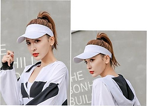 Mũ lưỡi trai nửa đầu không nóc có khóa sau - thoáng mát dành cho chị em chơi thể thao