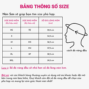 Mũ bảo hiểm lỗ thông gió phiên bản mới NÓN SƠN chính hãng MP-ĐO353