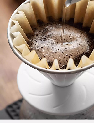 Giấy lọc hình tròn cho phễu Kalita 155 185 CAFE DE KONA