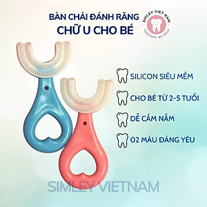 Bàn Chải Đánh Răng Silicon Hình Chữ U Cho Trẻ Em MINIIN - Cho Bé Từ 2 - 6 Tuổi