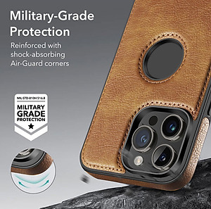 Ốp lưng da khoét táo cao cấp dành cho iPhone 16 / 16 Plus / 16 Pro / 16 Pro Max - Hàng chính hãng