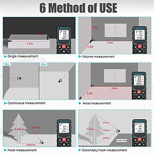 Máy đo khoảng cách Laser Thước đo khoảng cách Laser ngoài trời XC60m Có thước cân bằng Chính Hãng