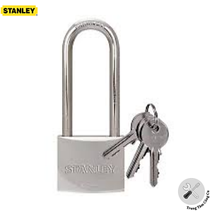 Ổ Khóa Stanley USA, Chrome trắng, càng dài, rộng 50mm- S742-017