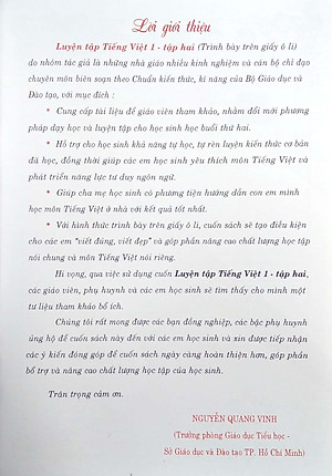 Luyện Tập Tiếng Việt 1 - Tập 2 (Trình Bày Trên Giấy Ô Li)