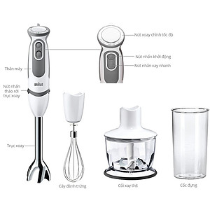 Máy xay cầm tay Braun MQ5235 - Hàng Chính Hãng