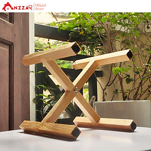 Đôn gỗ vuông để cây cảnh trang trí trong nhà nhiều kích thước, giá gỗ đỡ chậu cây Anzzar DG-05