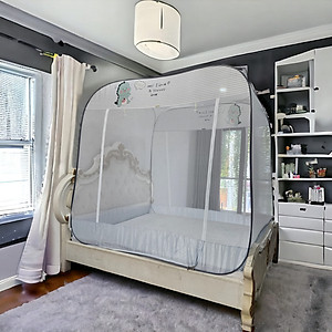 Màn Chụp Đỉnh Vuông Cao Cấp Mộc Miên ( Hình thật )