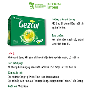 Kẹo thảo mộc Gezcol (hộp 100 viên) - Genat