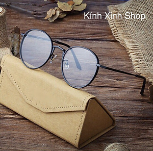Kính Chống Ánh Sáng Xanh Không Độ Từ Điện Thoại, Máy Tính, Chống Mỏi Mắt Tròn Gọng Kim Loại Hàn Quốc - KÍNH XINH SHOP