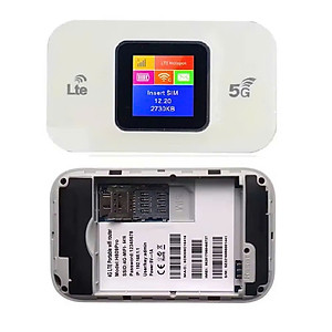 Bộ Phát Sóng WiFi Di Động Tốc Độ Cao 4G/5G LTE 150Mbps - Màn Hình Màu LCD - Phát Sóng Mạnh - Bản Quốc Tế Hỗ Trợ Tất Cả Nhà Mạng - Dung Lượng Pin Cao - Hàng Chính Hãng