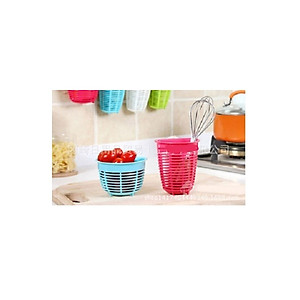 Combo 01 giỏ đựng giẻ rửa bát + 01 giỏ treo tiện ích có núm hít chân không inomata Nhật Bản