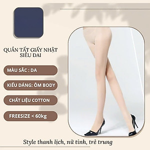 COMBO 2 Quần Tất, vớ quần tàng hình thêu sợi siêu mỏng, siêu dai Siêu Ấm MÀU ĐEN VÀ DA Văn Phòng Du Lịch Dã Ngoại Phượt