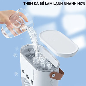 Quạt hơi nước tích điện Half Horse, xoay 180 độ , pin 4000 mah. Trợ thủ đắc lực cho mùa hè nóng nực