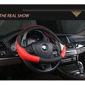 Bọc vô lăng da TpU chỉ viền, phối màu Size 38 cm cho ô tô 4 đến 7 chỗ