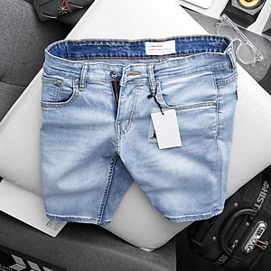Quần short jean lửng nam bigsize màu trơn co giãn xuất xịn