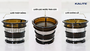 Máy Ép Chậm Cao Cấp Kalite KL-598 Kiệt Nước Tiêu Chuẩn Châu Âu 0.4 Lít Công Suất 400W - Hàng Chính Hãng