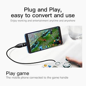 Baseus LV106-B01 Đầu Chuyển OTG USB Type C Sang USB | Chính hãng Baseus