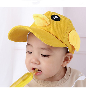 Mũ lưỡi trai vịt cho bé trai bé gái từ 1-7 tuổi vải nhung 5 màu