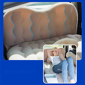 Nệm để xe hơi vải nhung cao cấp, tặng kèm bơm hơi và keo vá