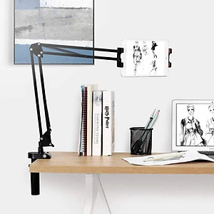 Ugreen UG50394LP142TK 4 - 12.9 Inch màu Đen Chân kẹp đa năng xoay 360 độ cho điện thoại + máy tính bảng - HÀNG CHÍNH HÃNG