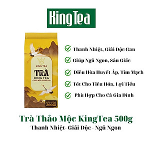 2 Túi Trà Thảo Mộc Kingtea 500g Tặng 1 túi 200g - Tốt Cho Người Đau Dạ Dày, Ổn Định Huyết Áp, Hạ Men Gan , Mỡ Máu Và Ngăn Ngừa Ung Thư Giúp Ngủ Ngon