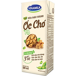 Thùng 48 hộp Sữa đậu nành Vinamilk hạt Óc chó 180ml