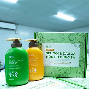 Combo Gội Xả Gừng sả-Cocayhoala- giảm gàu, giảm nấm ngứa, dung tích 440g