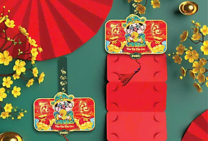 BAO LÌ XÌ QUẠT – LÌ XÌ XẾP TẦNG SÁNG TẠO CHO ĐÁM CƯỚI & NĂM MỚI (MẪU & MÀU NGẪU NHIÊN)