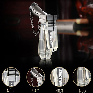 Vỏ Hột Quẹt Bật Lửa Khò 1 Tia Honest BCZ 185 Thiết Kế Nhỏ Gọn Đẹp Độc Lạ Lửa Khò Mạnh Mẽ - Dùng Gas Cao Cấp