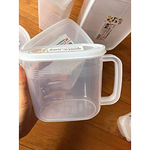 Hộp thực phẩm có tay cầm Nakaya 1000ml,  nắp bằng nhựa PE mềm dẻo, khả năng chịu được nhiệt từ -20~ 70°C- nội địa Nhật Bản