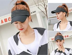 Mũ lưỡi trai nửa đầu không nóc có khóa sau - thoáng mát dành cho chị em chơi thể thao