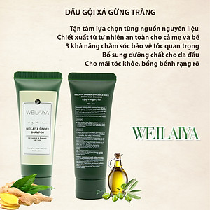 Bộ Dầu Gội Xả Weilaiya Tinh Chất Gừng, Hà Thủ Ô Cao Cấp Ngăn Rụng Tóc, Dưỡng Tóc Giúp Mọc Tóc(Bản 20ml)- Sản phẩm chính hãng