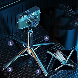 Gậy selfie tích hợp chân tripod cao 1m8 kèm phụ kiện chụp hình từ xa P185 - Hàng chính hãng