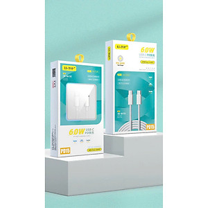 Dây sạc LI-TOP PD15 Công suất 60W bện dù chân Type C ra Type C dây dài 2 mét , dùng thử 30 ngày, bảo hành hàng chính hãng 1 năm