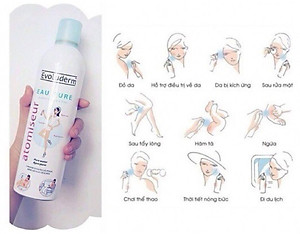 Nước Xịt Khoáng EVOLUDERM 400ml + Tặng 1 Móc Khóa Nhựa 2 Mặt