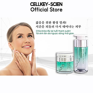 Bộ Dưỡng Trắng Da Tế Bào Gốc Hàn Quốc Cấp Ẩm Xóa Nhăn Phục Hồi Trẻ Hoá Da Và Chống Lão Hoá Cellkey-Scien Repair System White Set (60ml)