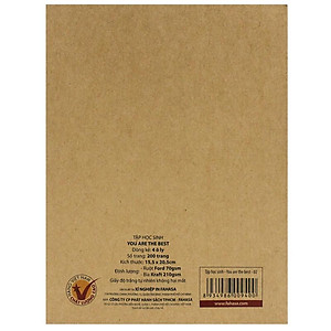 Tập Học Sinh - 4 Ô Ly - 200 Trang 70gsm FAHASA - You Are The Best (Mẫu Sản Phẩm Giao Ngẫu Nhiên)