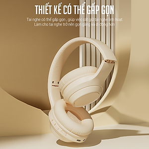 Tai Nghe Bluetooth Chụp Tai , Headphone Không Dây Bluetooth Có Mic Đàm Thoại Tiện Lợi, Có Thể Gấp Gọn , Pin Cực Khỏe Bluetooth 5.3 Cao Cấp Besti - Hàng Chính Hãng