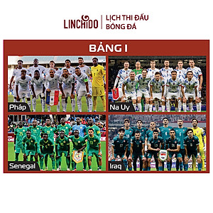 Lịch thi đấu bóng đá World Cup 2026 ( Kích thước 86 cm X 65 cm) chữ to, nhìn rõ